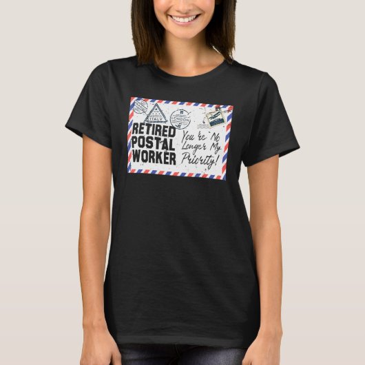 郵便労退職した働者退職郵便局退職者 Tシャツ (正面)