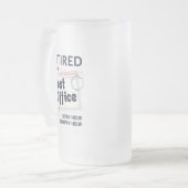 郵便労退職した働者退職郵便配達人おもしろい フロストグラスビールジョッキ (正面左)