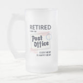 郵便労退職した働者退職郵便配達人おもしろい フロストグラスビールジョッキ (左)