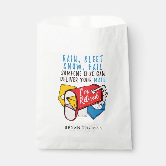 郵便労退職した働者退職郵便配達人パーティー フェイバーバッグ (正面)