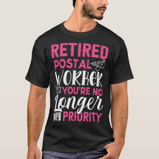 郵便労退職した働者退職郵便配達人 Tシャツ (正面)