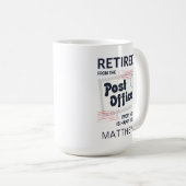 郵便労退職した働者郵便パーソナライズされた係 コーヒーマグカップ (正面右)