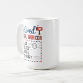 郵便労退職した働者郵便運送業者の退職 コーヒーマグカップ (正面左)