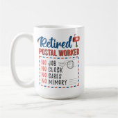 郵便労退職した働者郵便運送業者の退職 コーヒーマグカップ (左)