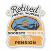 郵便労退職した働者郵便運送業者の退職 シール (正面)