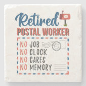 郵便労退職した働者郵便運送業者の退職 ストーンコースター (正面)