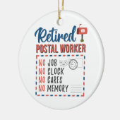郵便労退職した働者郵便運送業者の退職 セラミックオーナメント (左)