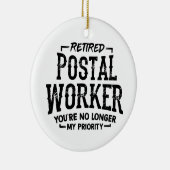 郵便労退職した働者郵便配達人が優先を解除 セラミックオーナメント (右)