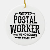 郵便労退職した働者郵便配達人が優先を解除 セラミックオーナメント (正面)