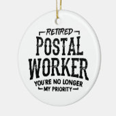 郵便労退職した働者郵便配達人が優先を解除 セラミックオーナメント (左)