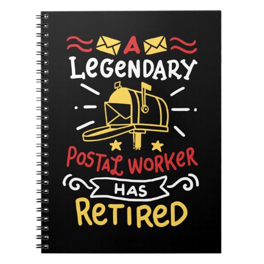 郵便労退職した働者郵便配達人退職金 ノートブック (正面)