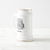 郵便労退職した働者郵便配達員の除カスタム職者 ビールジョッキ (正面左)