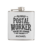 郵便労退職した働者郵便配達員の除カスタム職者 フラスク (正面)
