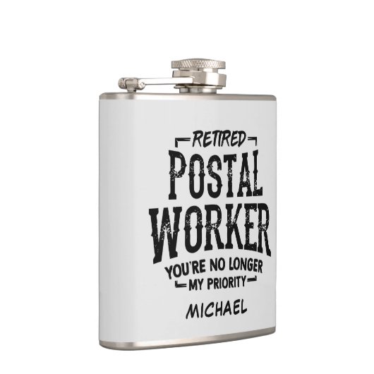 郵便労退職した働者郵便配達員の除カスタム職者 フラスク (右)