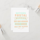 郵便労退職した働者 カード (正面/裏面インサイチュ)