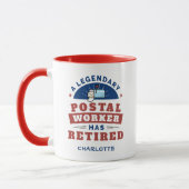 郵便労退職した働者Gag退職パーソナライズされた マグカップ (左)