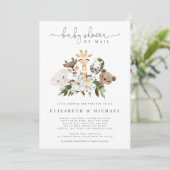 郵便動物によるベビーシャワーフェイク金ゴールドフローラ 招待状 (スタンド正面)