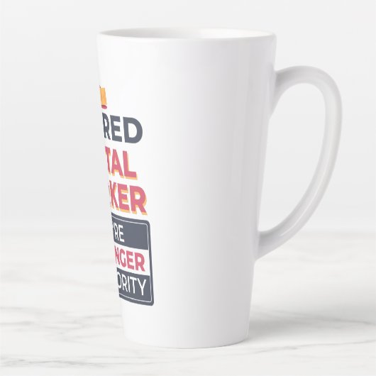 郵便勤務者の退職が自分の優先順位でなくなった カフェラテマグ (右)