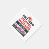 郵便勤務者の退職が自分の優先順位でなくなった スタンダードカクテルナプキン (角)