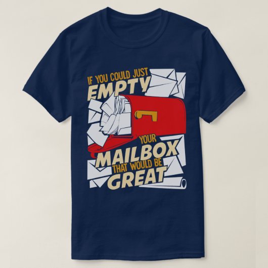 郵便勤務者の郵便市書送付状ギフト Tシャツ (デザイン正面)