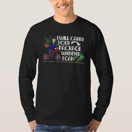 郵便勤務者メール運マンIいつでも Tシャツ (正面)