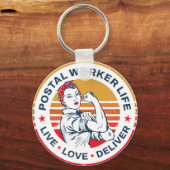 郵便勤務者誕生日郵便局同僚 キーホルダー (正面)