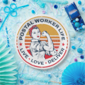 郵便勤務者誕生日郵便局同僚 ペーパープレート (パーティー)