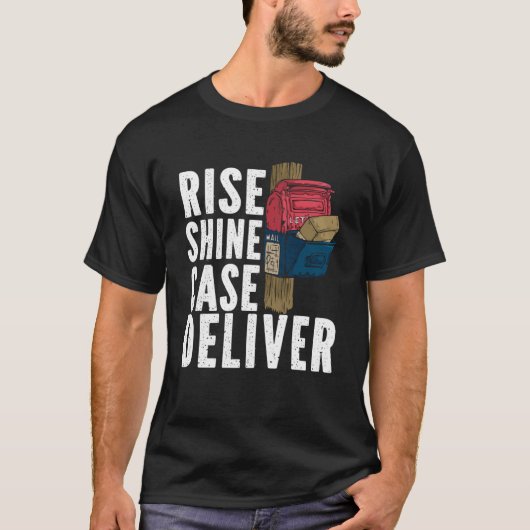 郵便勤務者郵便配達出荷郵便エスカー Tシャツ (正面)