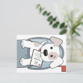 郵便受けポストカードの子犬 シーズンポストカード (スタンド正面)