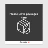 郵便受け小包ステッカー黒い背景 シール (シート)