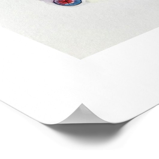 郵便受け抽象芸術の水彩画への旅 ポスター (角)