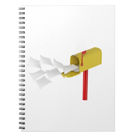 郵便受飛んでいるけ（文字） ノートブック (正面)