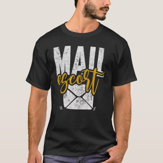 郵便同行郵便局員US郵便配達人郵便車 Tシャツ (正面)