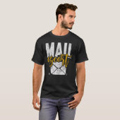 郵便同行郵便局員US郵便配達人郵便車 Tシャツ (正面フル)