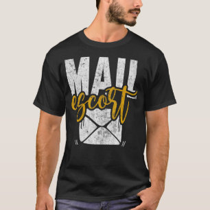 郵便同行郵便局員US郵便配達人郵便車 Tシャツ