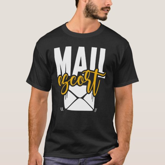 郵便同行郵便局員US郵便配達人郵便車 Tシャツ (正面)