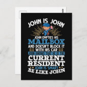 郵便員おもしろい郵便局員 ポストカード (正面/裏面)