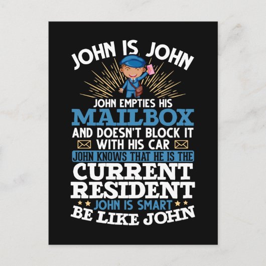 郵便員おもしろい郵便局員 ポストカード (正面)