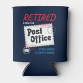 郵便員退職した退職海軍ブルー 缶クーラー (正面)