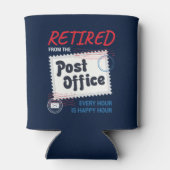 郵便員退職した退職海軍ブルー 缶クーラー (裏面)