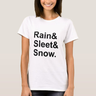 郵便天気条件 雨 みぞれ 雪 Tシャツ