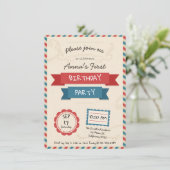 郵便封筒。誕生日招待状. 招待状 (スタンド正面)