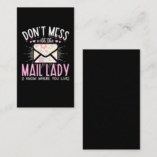 郵便局おもしろい員女 名刺 (正面/裏面)