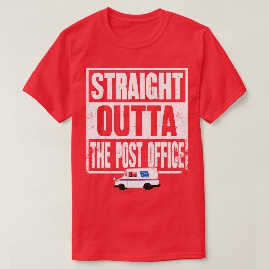 郵便局の外に出る Tシャツ (デザイン正面)