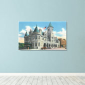 郵便局の外観4 キャンバスプリント (インサイチュ (ウッドフロア))