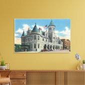 郵便局の外観4 キャンバスプリント (インサイチュ (リビング))