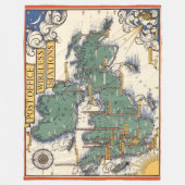郵便局の無線場所の地図、イギリス フリースブランケット (正面)