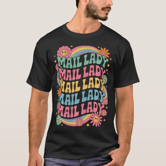 郵便局の花束 郵便配達員へのプレゼント Tシャツ (正面)