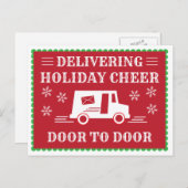 郵便局の郵便局員の休日ありがとう ポストカード (正面/裏面)