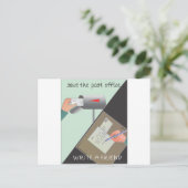 郵便局を救って下さい/友人を書いて下さい ポストカード (スタンド正面)